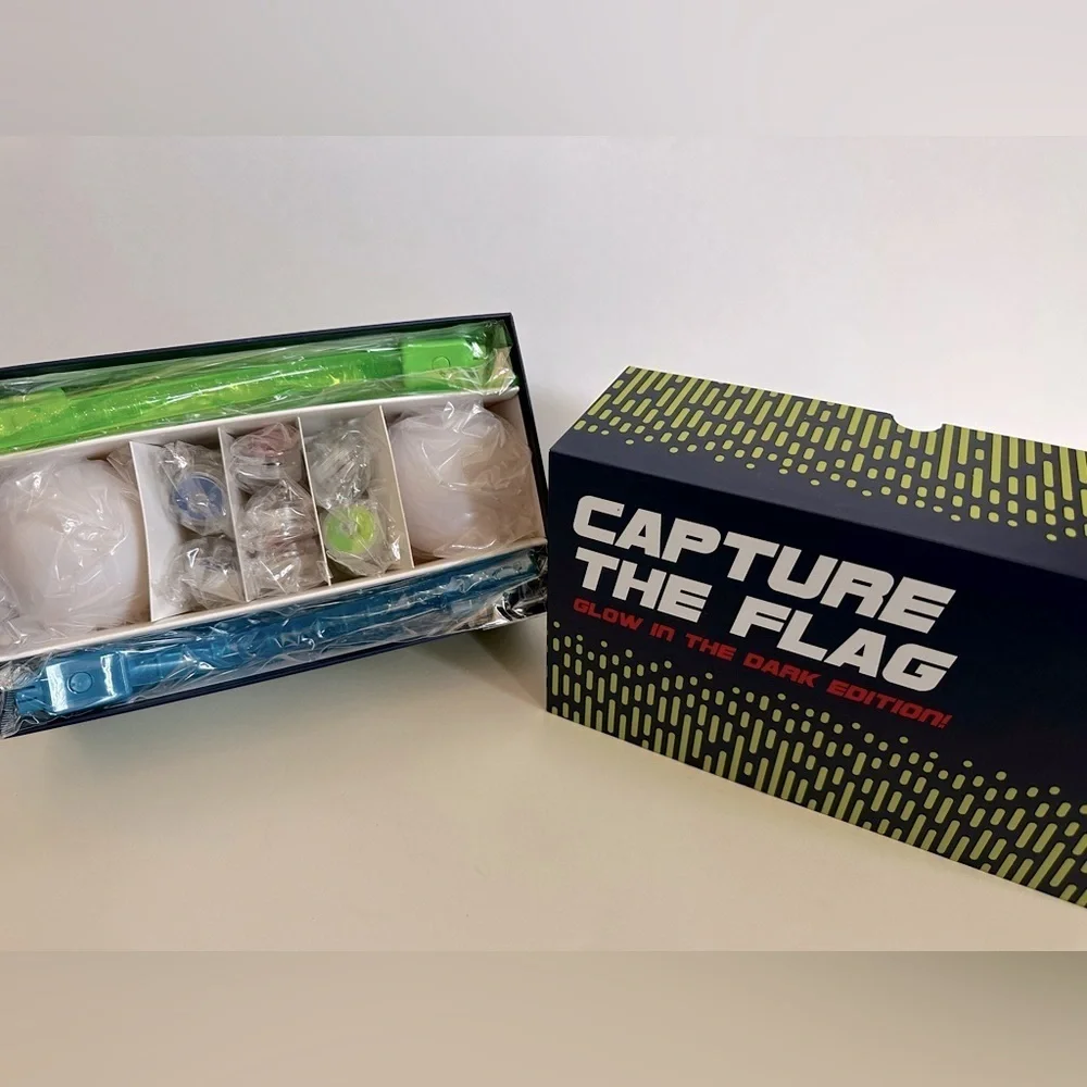 Capture the Flag Game Glow in The Dark LED Light Up Outdoor Orbs Open Box